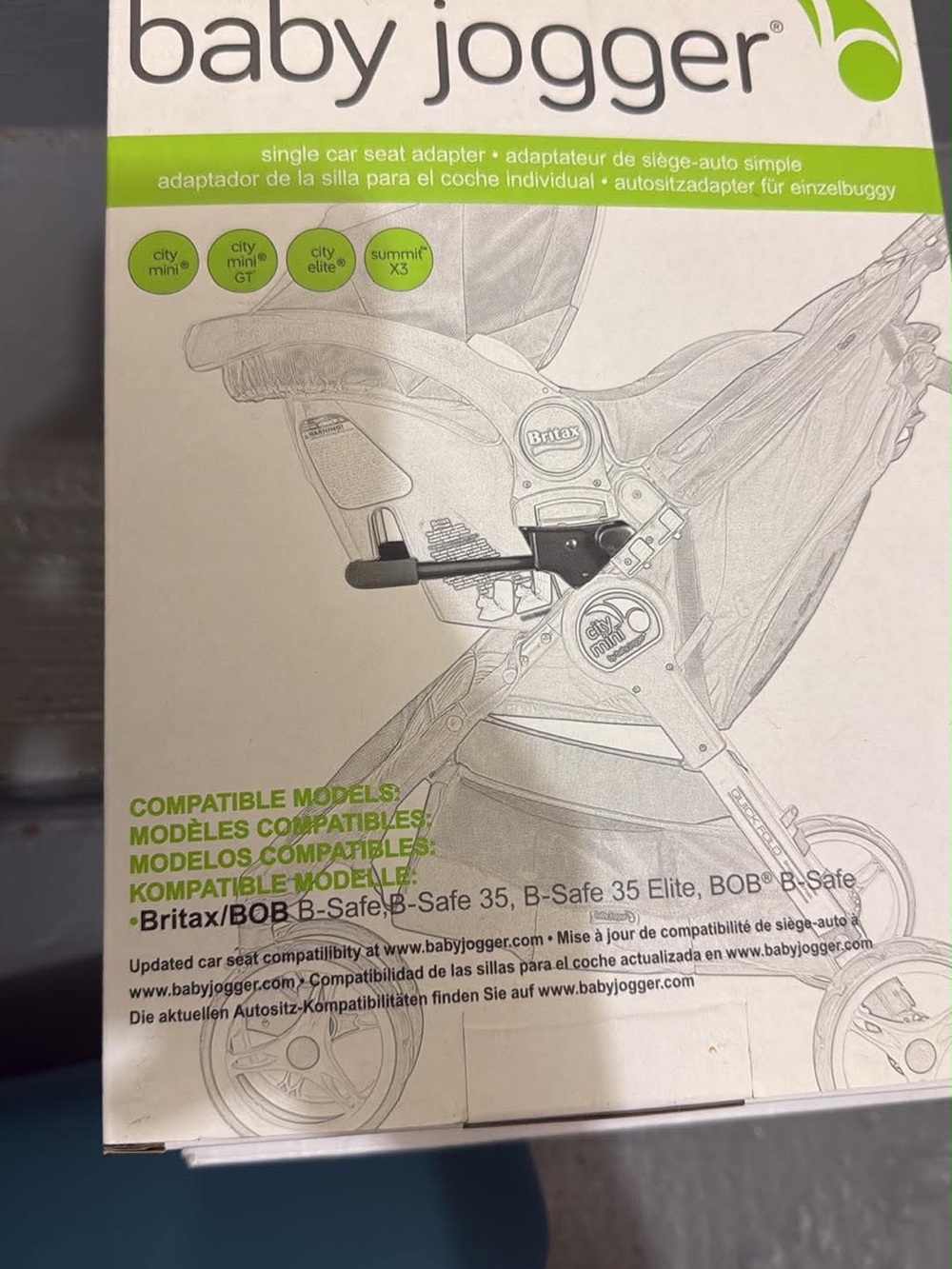 Single Car Seat Adapter for Baby Jogger Strollers